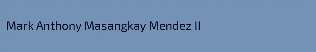 Mark Anthony Masangkay Mendez II
